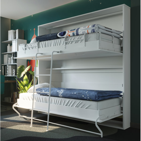 VVRHomes Twin Low Profile Murphy Bed with Mattress Wayfair